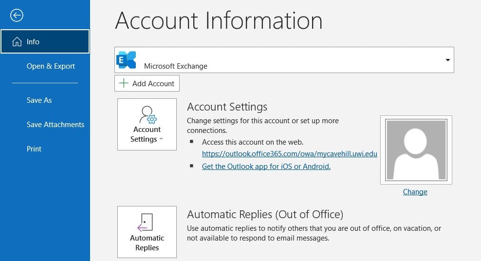 Outlook Desktop add account