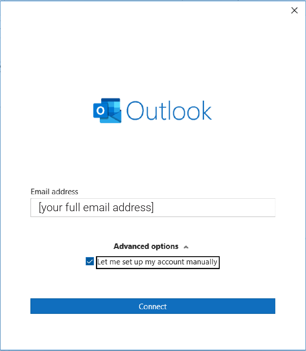 Outlook Desktop set up account